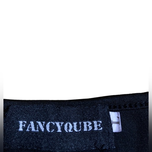 FANCYQUBE Women's black long sleeve top embellished w/Sugar Skull Rhinestones - Picture 8 of 8